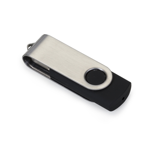 Pen drive personalizado, pen card personalizado - Pen Drive Giratório Metálico 4 GB