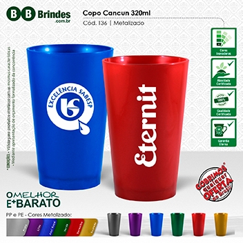 Copos personalizado, Canecas personalizada, Long drink personalizado - Copo Cancun 320mL