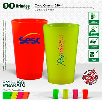 Copos personalizado, Canecas personalizada, Long drink personalizado - Copo CANCUN 320mL