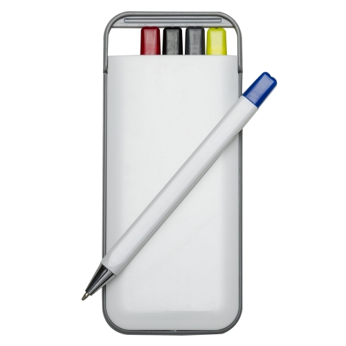 Canetas personalizadas, lapiseiras personalizadas e lápis personalizado - KIT CANETA COM MARCA TEXTO
