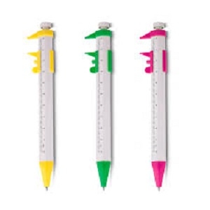 Canetas personalizadas, lapiseiras personalizadas e lápis personalizado - Caneta Plástica Paquímetro Personalizada