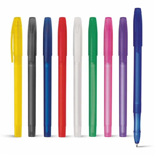 Canetas personalizadas, lapiseiras personalizadas e lápis personalizado - Caneta plástica com tampa Milu