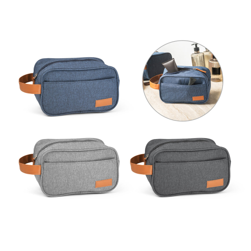 Necessaire personalizada - Bolsa para cosméticos em 600D de alta densidade e pega em PU