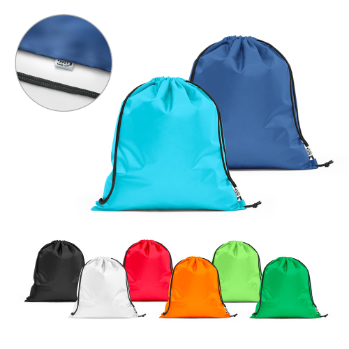 Mochilas personalizadas, mochilas femininas, mochila masculina, mochila para notebook 
 - Sacola tipo mochila em poliéster reciclado 190T (100% rPET)