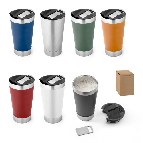 Copos personalizado, Canecas personalizada, Long drink personalizado -  Copo de viagem em aço inox térmico, com parede dupla isolada a vácuo 630 mL