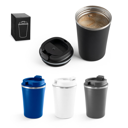 Copos personalizado, Canecas personalizada, Long drink personalizado -  Copo térmico de viagem em aço inox e PP 470 mL