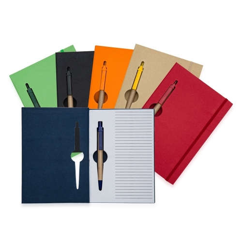 Cadernos personalizados, caderno customizados, capas de cadernos personalizadas - Bloco de Anotações Ecológico com Caneta