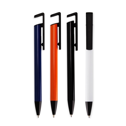 Canetas personalizadas, lapiseiras personalizadas e lápis personalizado - Caneta Semimetal com Suporte