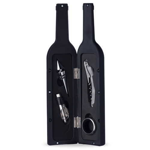 abridor de vinho, embalagens para vinho, balde de vinho - Kit Vinho Garrafa 4 peças