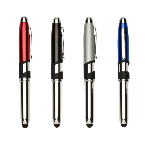 caneta personalizada - Mini Caneta Semimetal Touch com Suporte