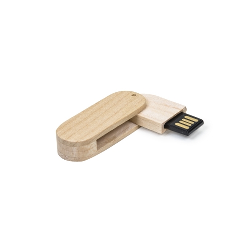 Pen drive personalizado, pen card personalizado - Pen Drive 4GB Bambu Giratório 033-4GB
